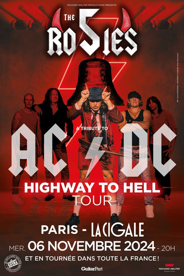 The 5 Rosies en tournée hommage à AC/DC à la Cigale le 06/11 et dans toute la France