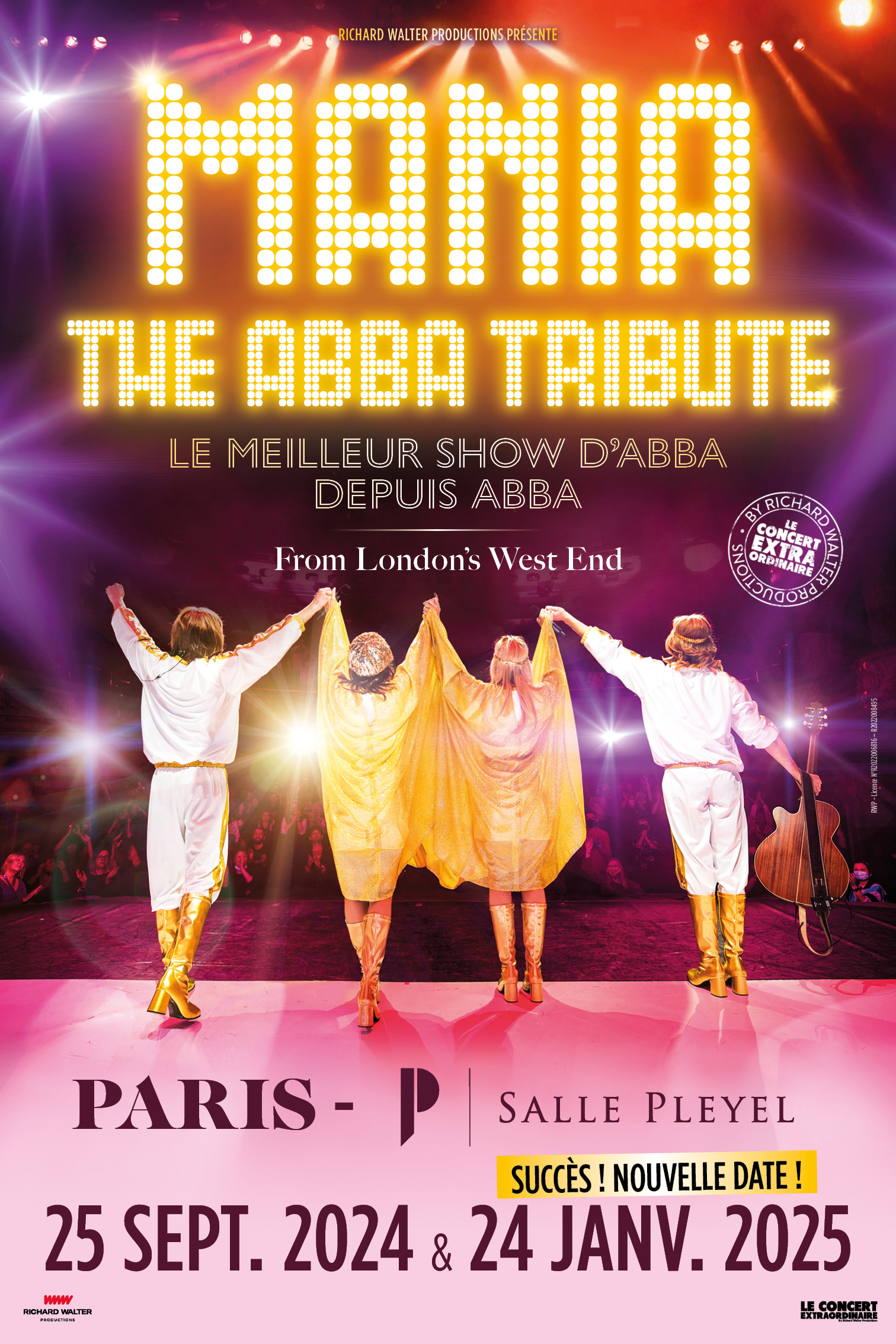 Mania, le Tribute to ABBA, rajoute une date parisienne le 25/01/2025 à la Salle Pleyel