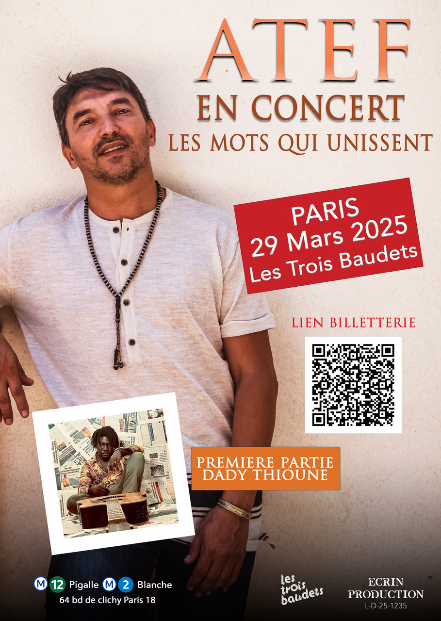 Atef revient en concert à Paris,