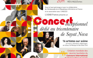 Concert exceptionnel dédié au tricentenaire de Sayat Nova